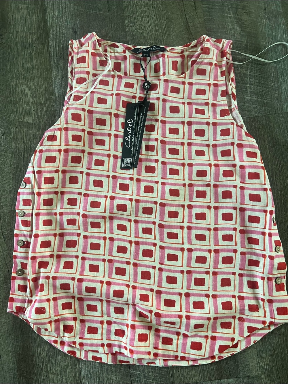 New!! Charlie sleeveless linen top